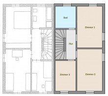 Grundriss OG1 Moderne Doppelhaush�lfte in TOP-Lage!