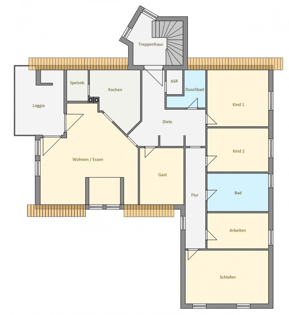 Grundriss Dachgeschosswohnung Dolgesheim