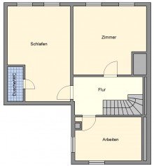 Grundriss H   OG 1.	Gro�z�giges Anwesen mit zwei H�usern, zwei Stra�enzug�ngen und Garage � Ideal f�r Familien