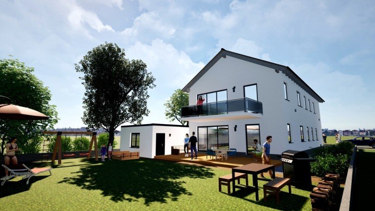 Gartenansicht Bebauungsvorschlag R�sselsheim Wohngrundst�ck Abrissgrundst�ck in absolut ruhiger Anliegerstra�e